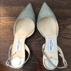 Jimmy Choo glitter slingback